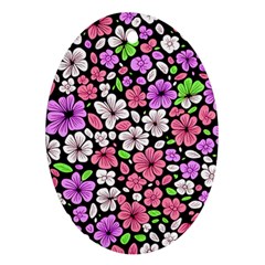 Flowers Floral Pattern Digital Texture Beautiful Ornament (oval)