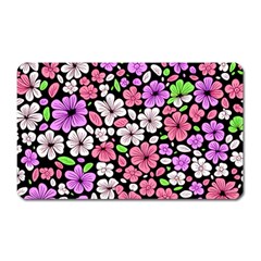 Flowers Floral Pattern Digital Texture Beautiful Magnet (rectangular)