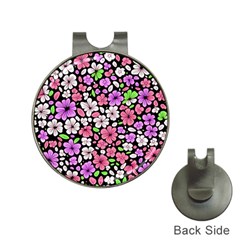 Flowers Floral Pattern Digital Texture Beautiful Hat Clips With Golf Markers