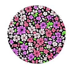 Flowers Floral Pattern Digital Texture Beautiful Mini Round Pill Box (pack Of 5)