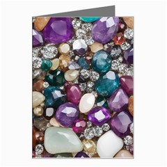 Seamless Texture Gems Diamonds Rubies Decorations Crystals Seamless Beautiful Shiny Sparkle Repetiti Greeting Card