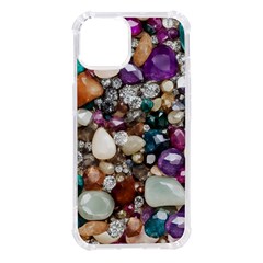 Seamless Texture Gems Diamonds Rubies Decorations Crystals Seamless Beautiful Shiny Sparkle Repetiti Iphone 14 Tpu Uv Print Case by Maspions