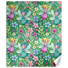 Fairies Fantasy Background Wallpaper Design Flowers Nature Colorful Canvas 8  X 10 