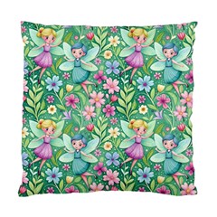 Fairies Fantasy Background Wallpaper Design Flowers Nature Colorful Standard Cushion Case (one Side)