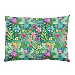 Fairies Fantasy Background Wallpaper Design Flowers Nature Colorful Pillow Case (two Sides)