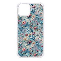 Floral Background Wallpaper Flowers Bouquet Leaves Herbarium Seamless Flora Bloom Iphone 14 Tpu Uv Print Case by Maspions