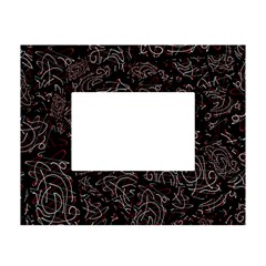Fusionvibrance Abstract Design White Tabletop Photo Frame 4 x6  by dflcprintsclothing