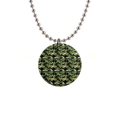 Camouflage Pattern 1  Button Necklace