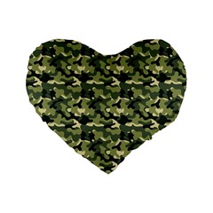 Camouflage Pattern Standard 16  Premium Heart Shape Cushions