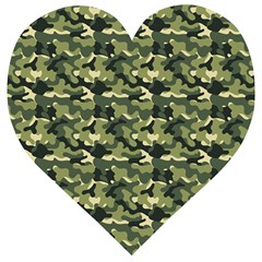 Camouflage Pattern Wooden Puzzle Heart by goljakoff