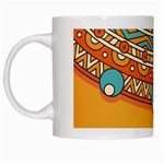 Mandala orange White Mug Left