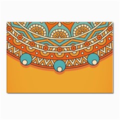 Mandala Orange Postcards 5  X 7  (pkg Of 10) by goljakoff