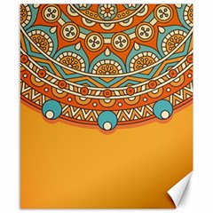 Mandala Orange Canvas 8  X 10 