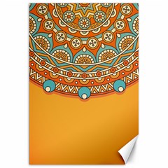 Mandala Orange Canvas 20  X 30 