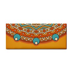 Mandala Orange Hand Towel by goljakoff