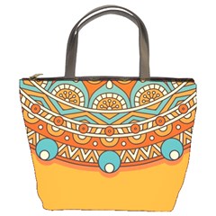 Mandala Orange Bucket Bag
