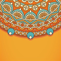 Mandala Orange Play Mat (square) by goljakoff