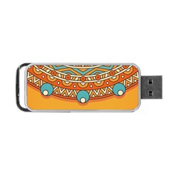 Mandala Orange Portable Usb Flash (two Sides)