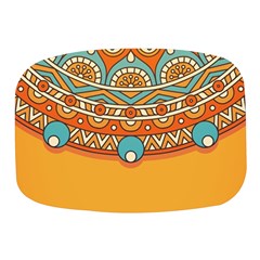 Mandala Orange Mini Square Pill Box by goljakoff