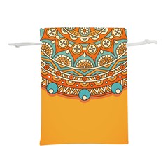 Mandala Orange Lightweight Drawstring Pouch (s)