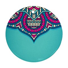 Mandala Blue Ornament (round)