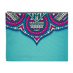 Mandala Blue Cosmetic Bag (xl)