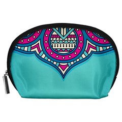 Mandala Blue Accessory Pouch (large) by goljakoff