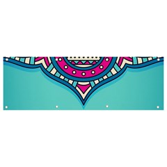 Mandala Blue Banner And Sign 9  X 3 