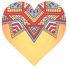 Mandala Sun Wooden Puzzle Heart by goljakoff