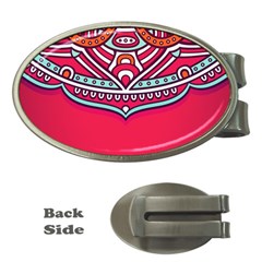 Mandala Red Money Clips (oval) 