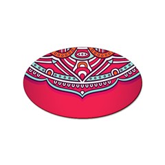 Mandala Red Sticker (oval) by goljakoff