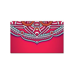 Mandala Red Sticker (rectangular)