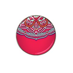 Mandala Red Hat Clip Ball Marker (10 Pack)