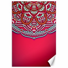 Mandala Red Canvas 24  X 36 