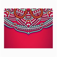 Mandala Red Small Glasses Cloth (2 Sides) by goljakoff