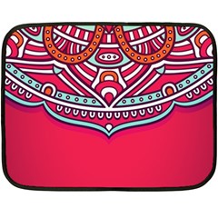 Mandala Red Two Sides Fleece Blanket (mini) by goljakoff