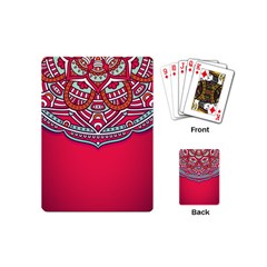 Mandala Red Playing Cards Single Design (mini)