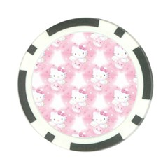 Hello Kitty Pattern, Hello Kitty, Child, White, Cat, Pink, Animal Poker Chip Card Guard by nateshop