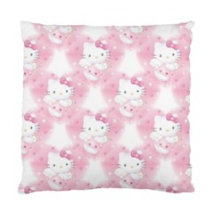 Hello Kitty Pattern, Hello Kitty, Child, White, Cat, Pink, Animal Standard Cushion Case (one Side) by nateshop