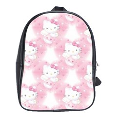 Hello Kitty Pattern, Hello Kitty, Child, White, Cat, Pink, Animal School Bag (xl)