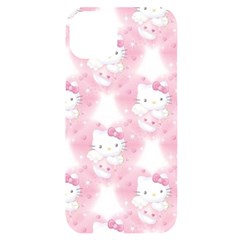 Hello Kitty Pattern, Hello Kitty, Child, White, Cat, Pink, Animal Iphone 14 Plus Black Uv Print Case by nateshop