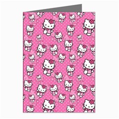 Hello Kitty Pattern, Hello Kitty, Child Greeting Cards (pkg Of 8) by nateshop