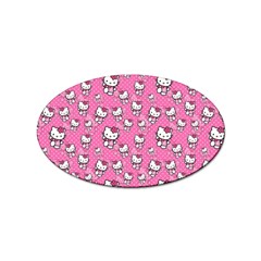 Hello Kitty Pattern, Hello Kitty, Child Sticker Oval (100 Pack)