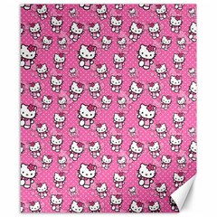 Hello Kitty Pattern, Hello Kitty, Child Canvas 8  X 10  by nateshop