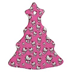 Hello Kitty Pattern, Hello Kitty, Child Christmas Tree Ornament (two Sides)