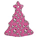 Hello Kitty Pattern, Hello Kitty, Child Christmas Tree Ornament (Two Sides) Front