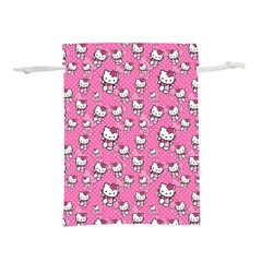 Hello Kitty Pattern, Hello Kitty, Child Lightweight Drawstring Pouch (l) by nateshop