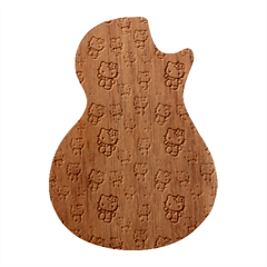 Hello Kitty Pattern, Hello Kitty, Child Guitar Shape Wood Guitar Pick Holder Case And Picks Set by nateshop