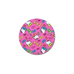 Hello Kitty, Cute, Pattern Golf Ball Marker (10 Pack)