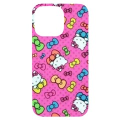 Hello Kitty, Cute, Pattern Iphone 14 Pro Max Black Uv Print Case by nateshop